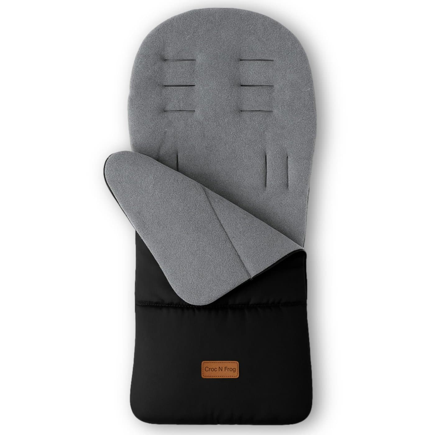 Croc N Frog footmuff in Dark Grey