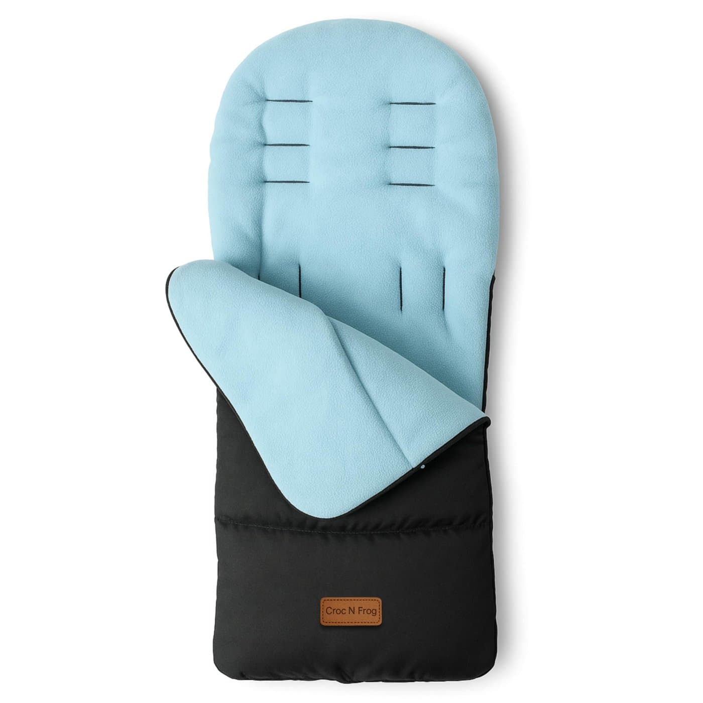 Croc N Frog footmuff in Light Blue